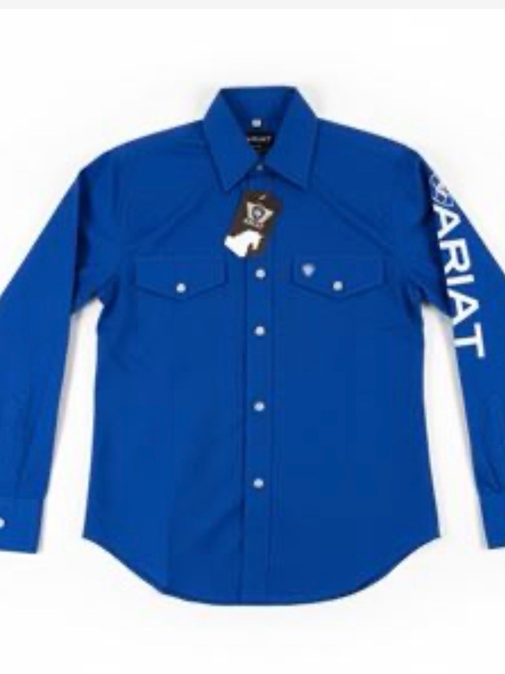 KIDS' ARIAT Team Logo Twill Classic Fit Shirt Size 12 Youth